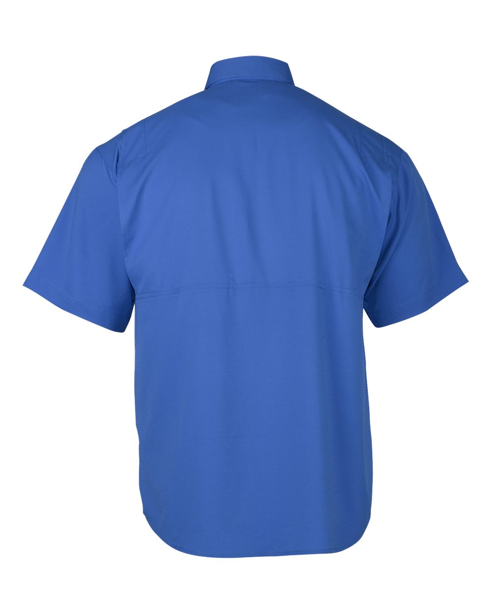 Men's Hatteras Performance Short Sleeve Fishing Shirt - Back - B15771753 - Vivid Blue