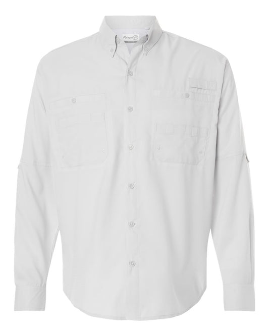 Men's Kitty Hawk Performance Fishing Shirt - Front - B15871093 - Aluminum