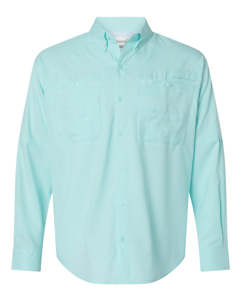 Men's Kitty Hawk Performance Fishing Shirt - Front - B15871173 - Aqua Blue