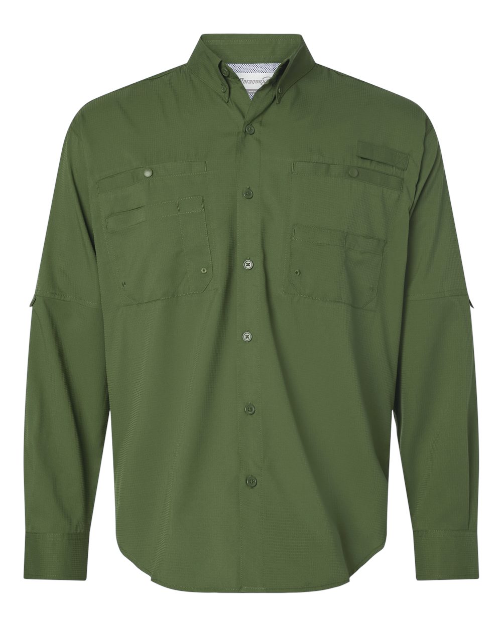 Men's Kitty Hawk Performance Fishing Shirt - Front - B15871543 - Olive Green