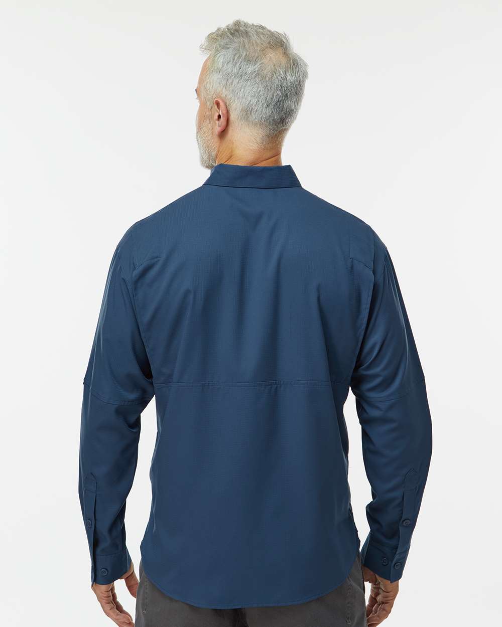 Men's Kitty Hawk Performance Fishing Shirt - OnModelBack - B15871653 - Navy